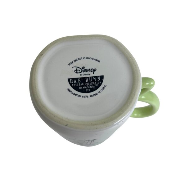 Disney Tinker Bell Mug Rae Dunn Artisan Collection Green Wing Handle - Picture 4 of 6
